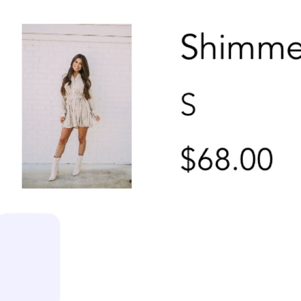 Shimmery Pleated Belt Dress - Gold